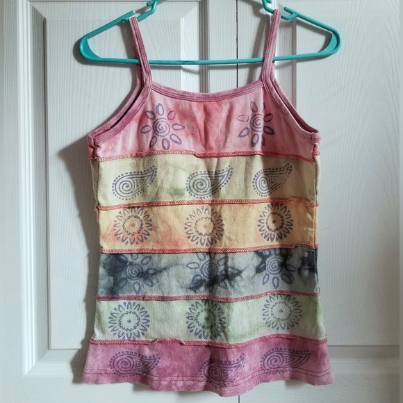 Vintage/Y2K Boho Tie Dye Stripe Tank Top - Picture 2 of 2